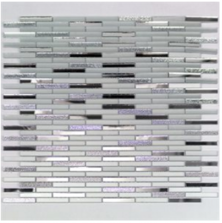 S3Mosaic Silver Silver Mini Strips